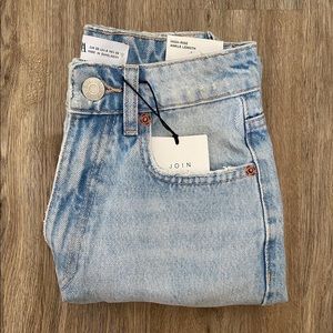 zara high-rise ankle length jeans